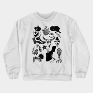 UNDEAD COWBOY AESTHETIC Collage Illustration Crewneck Sweatshirt